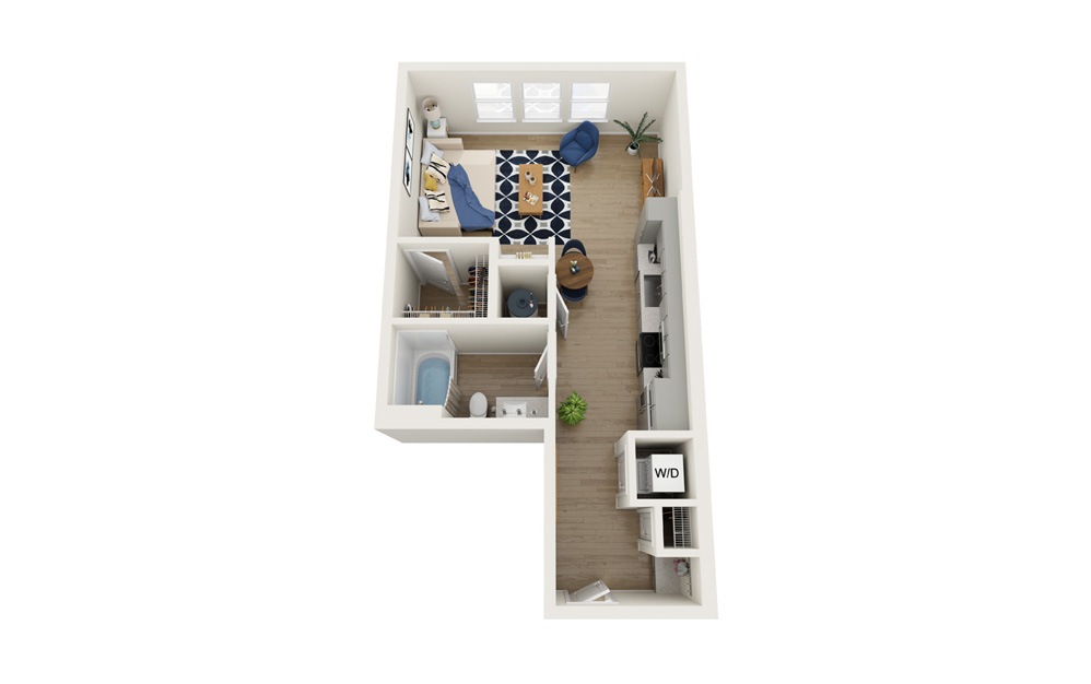 Pride Studio 1 Bath Floorplan